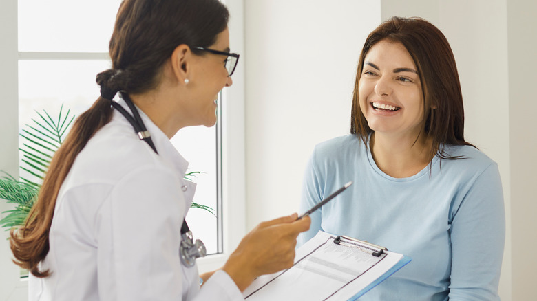 young woman at doctor's office