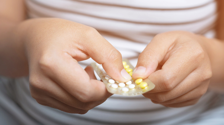 woman birth control pills
