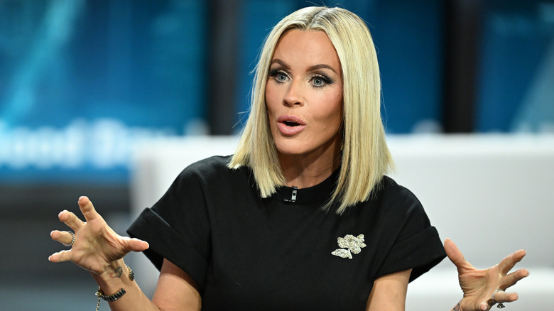 enny McCarthy filming a segment of "Good Day New York" to promote her beauty line Formless Beauty