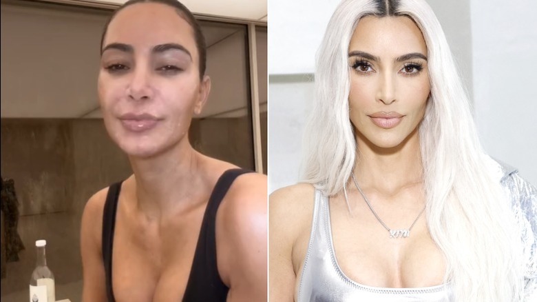 Kim Kardashian visiting the SKKN by KIM holiday pop-up store at Westfield Century City Mall