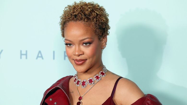 Rihanna attending the Rihanna x Fenty Hair Los Angeles Launch Party at Nya Studios