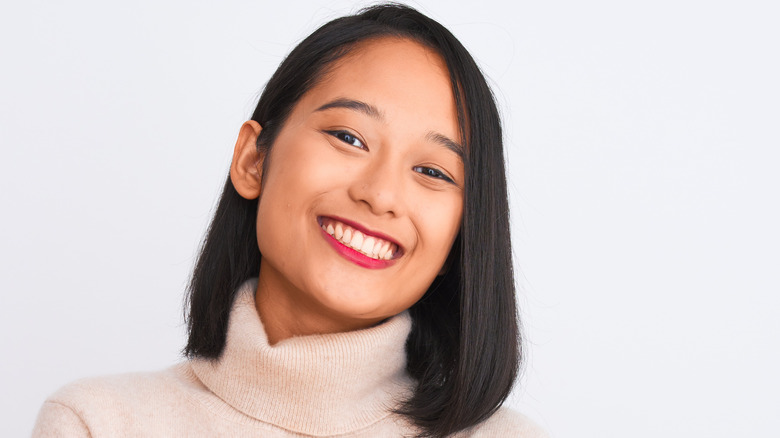 woman with healthy smile