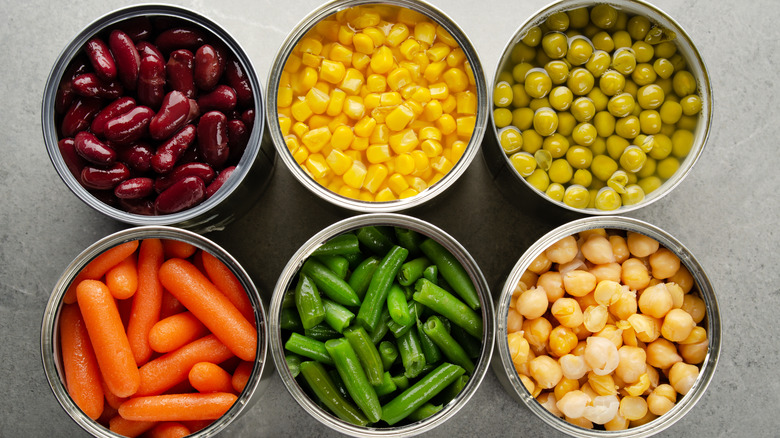canned vegetables