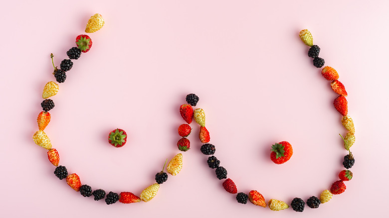 Berries formed as female breasts