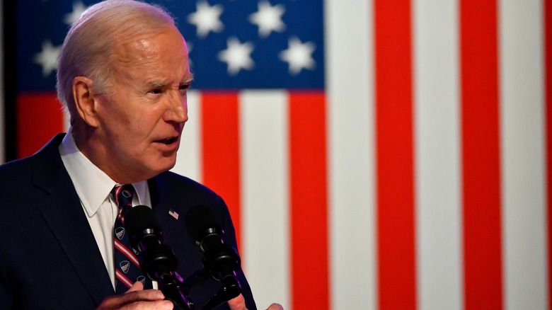 President Joe Biden speaking in public