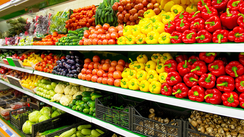 produce section of grocery store