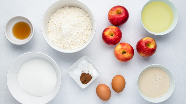 ingredients for gluten free apple muffins