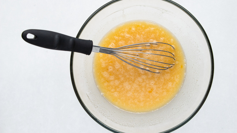 Mixing the wet ingredients