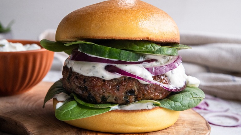 greek turkey burger