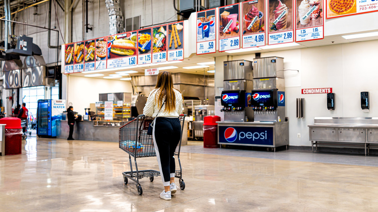 Woman at Costco food court