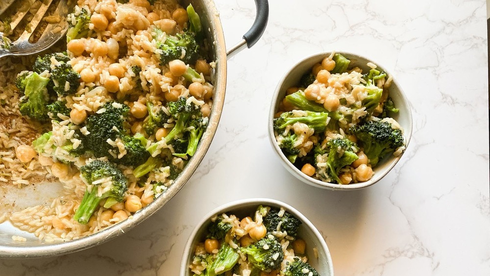 bowls of healthy broccoli casserole
