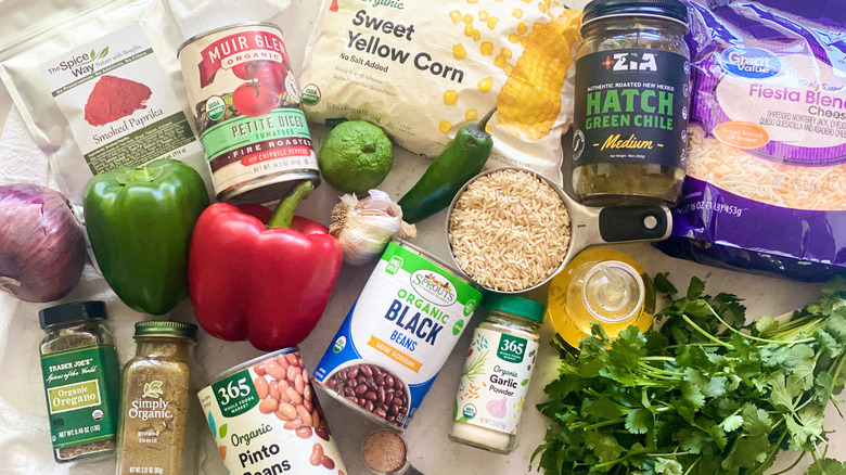 ingredients for Mexican casserole