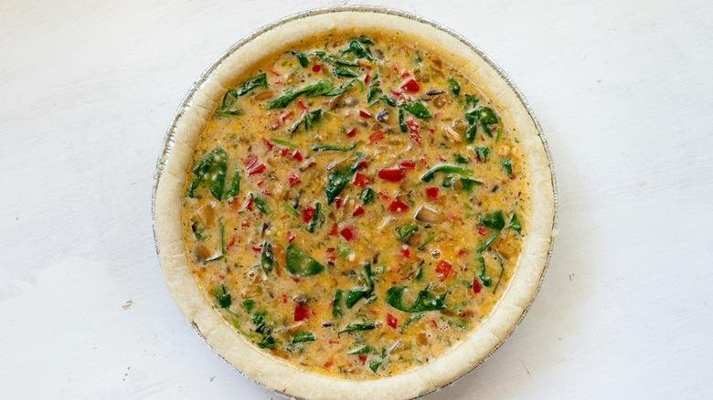 quiche filling in crust