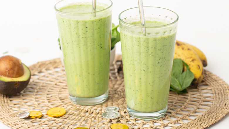 two glasses of shamrock shake