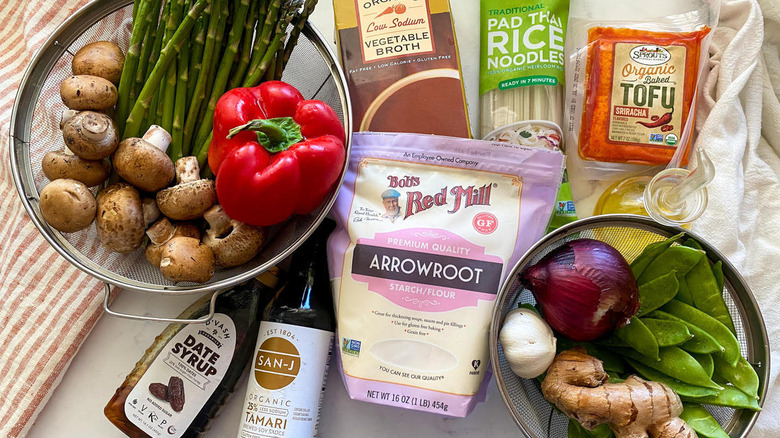 ingredients for vegetable stir fry