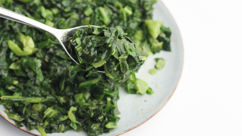 collard greens on a plate