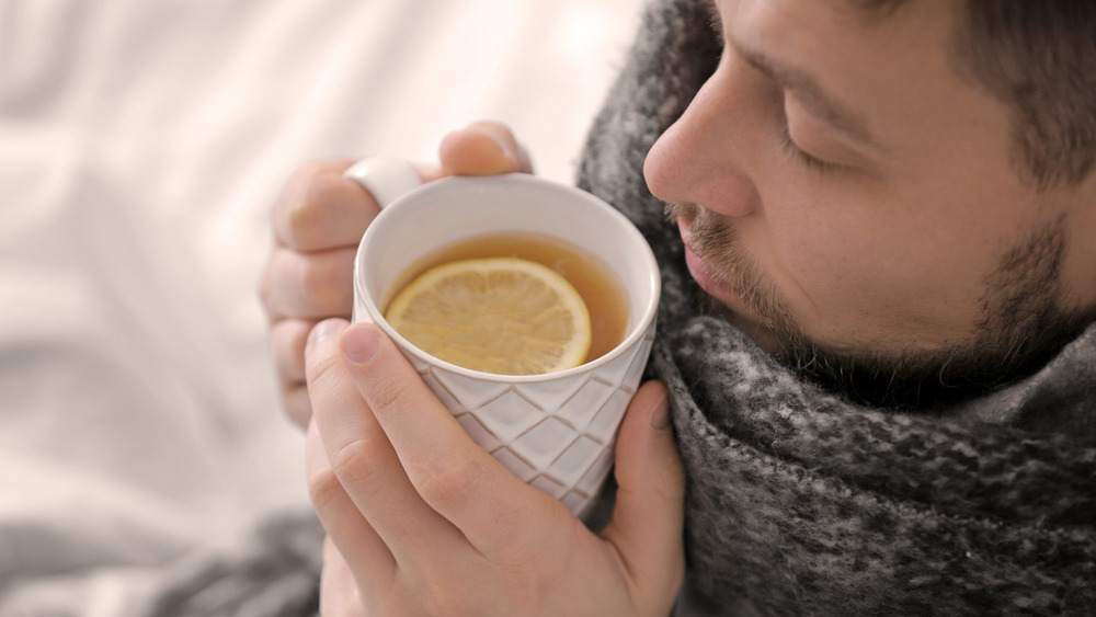 man with hot toddy