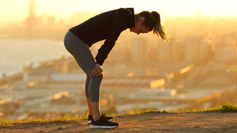 tired female runner