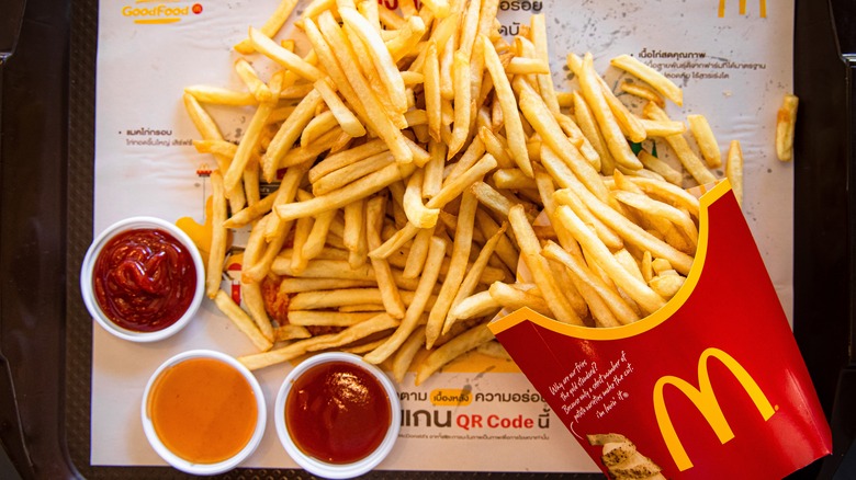 McDonald's french fries on a tray