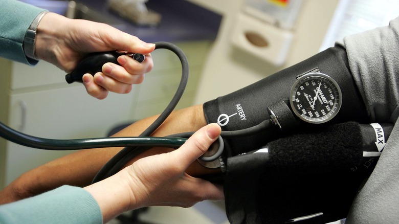 blood pressure being taken