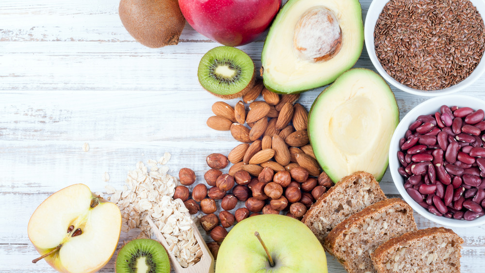 variety of healthy carbohydrates