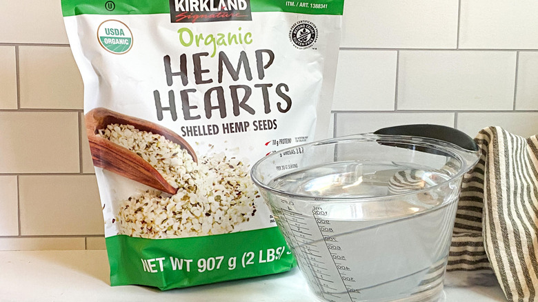 Homemade Hemp Seed Milk ingredients 