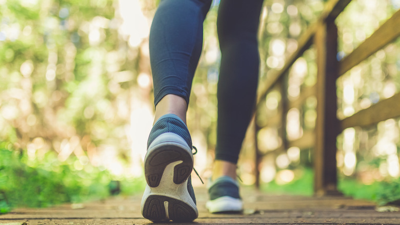 Women's legs walking 