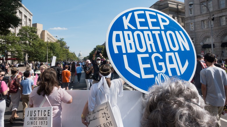 "Keep abortion legal" sign