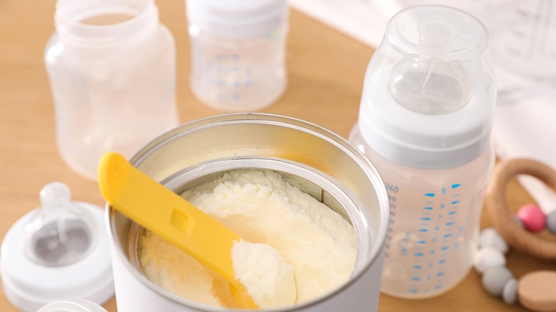 Powdered baby formula 