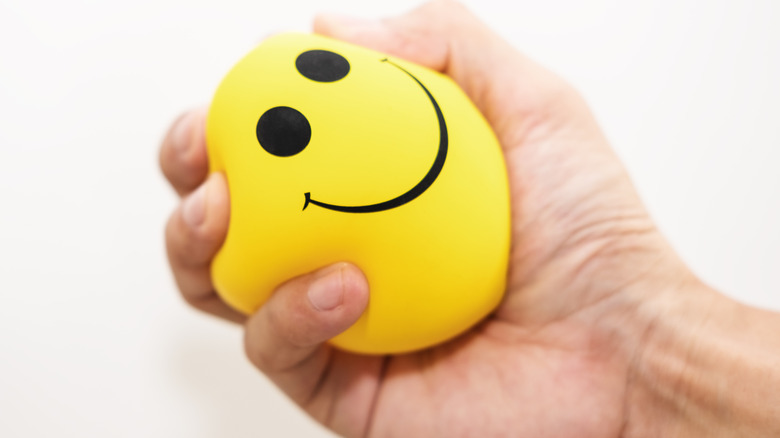 Hand squeezing stress ball