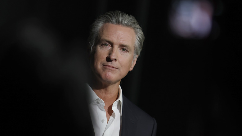 California Gov. Gavin Newsom taking questions at the California Economic Summit