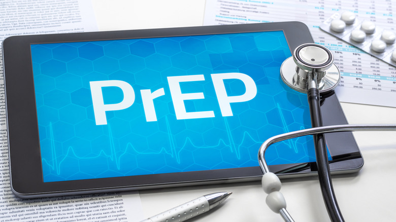 Screen that says "PrEP"