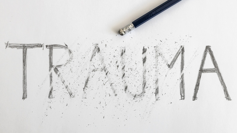 the word "trauma" getting erased
