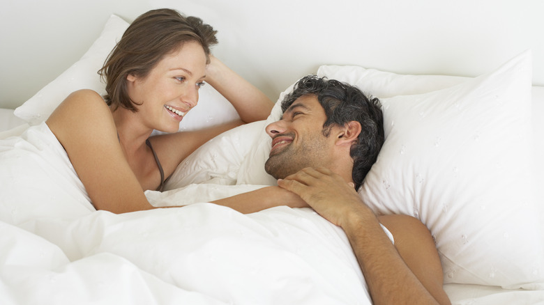 Couple in bed together