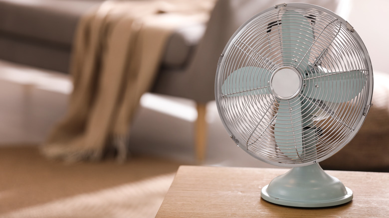 Fan on a table