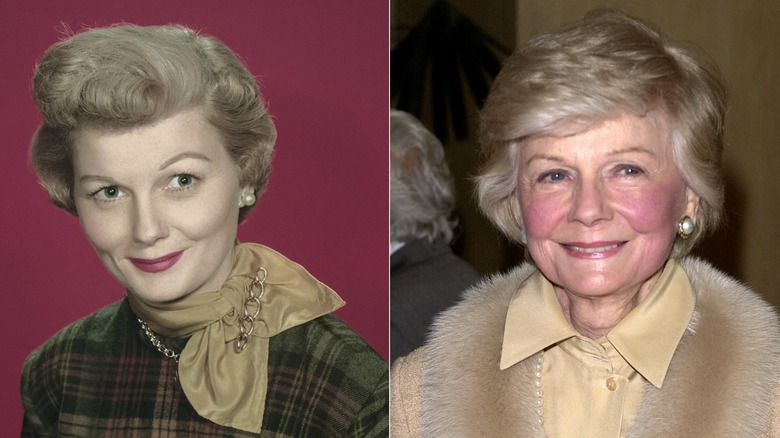 A side-by-side photo showing Barbara Billingsley over the years