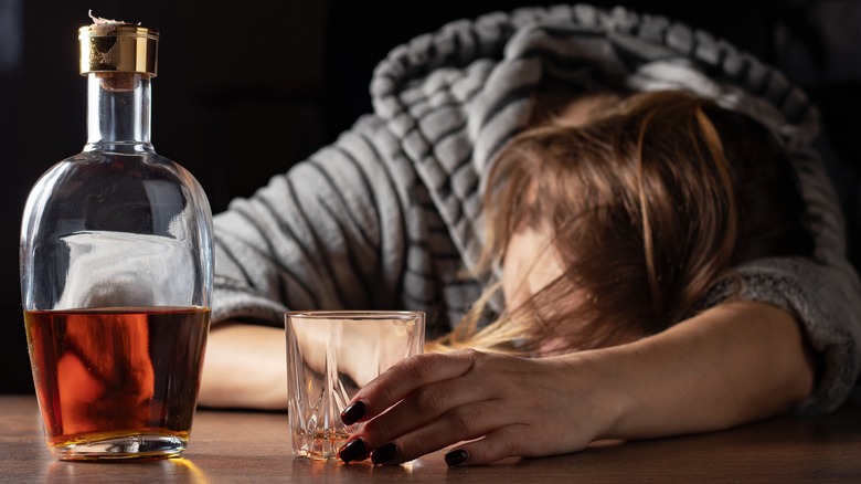 Person who is drunk and passed out 