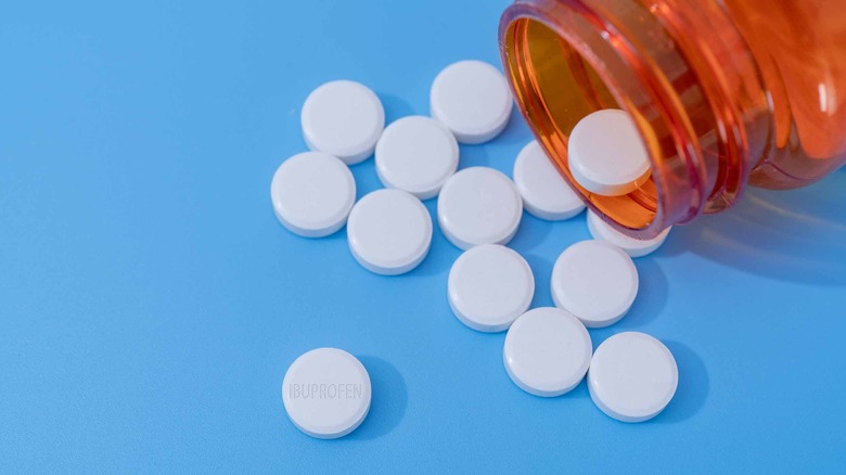 ibuprofen pills on table