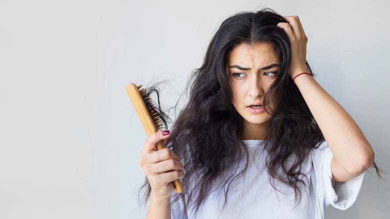 woman with hair loss