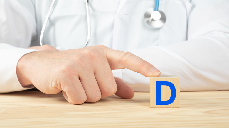 A doctor recommends vitamin D