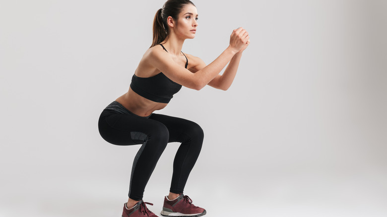 Woman doing squats