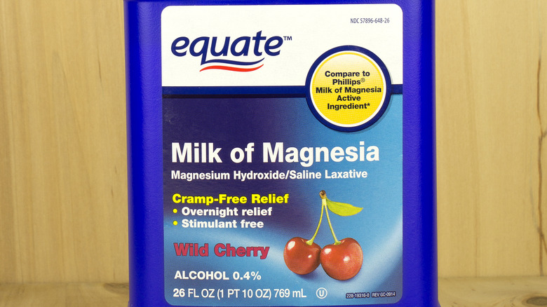 Bottle of milk of magnesia