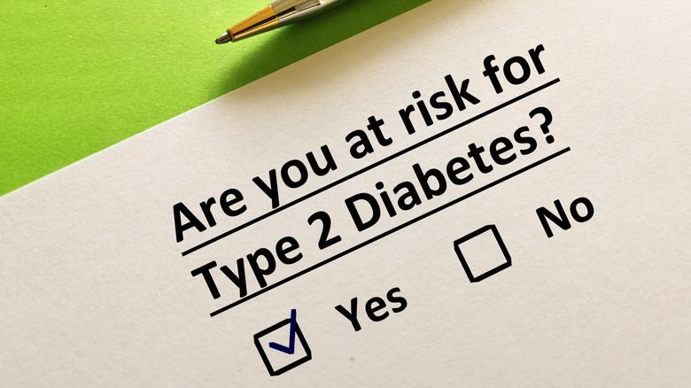 Type 2 diabetes risk checklist