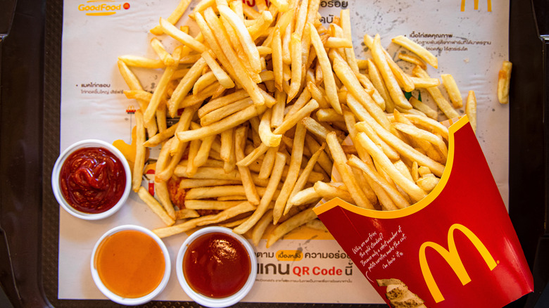 McDonald's french fries on a tray