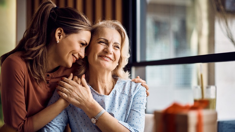 mother daughter hugging