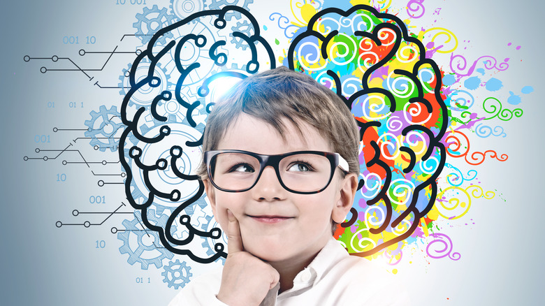 Little boy brain concept