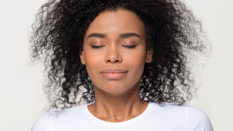 woman feeling relaxed and healthy