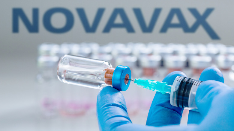 Novavax vaccine viral and syringe