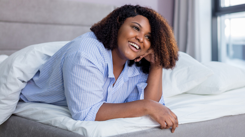 Woman in bed