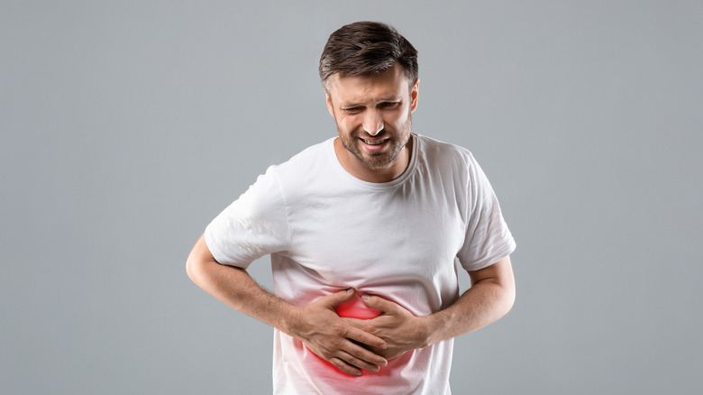 man with abdominal pain